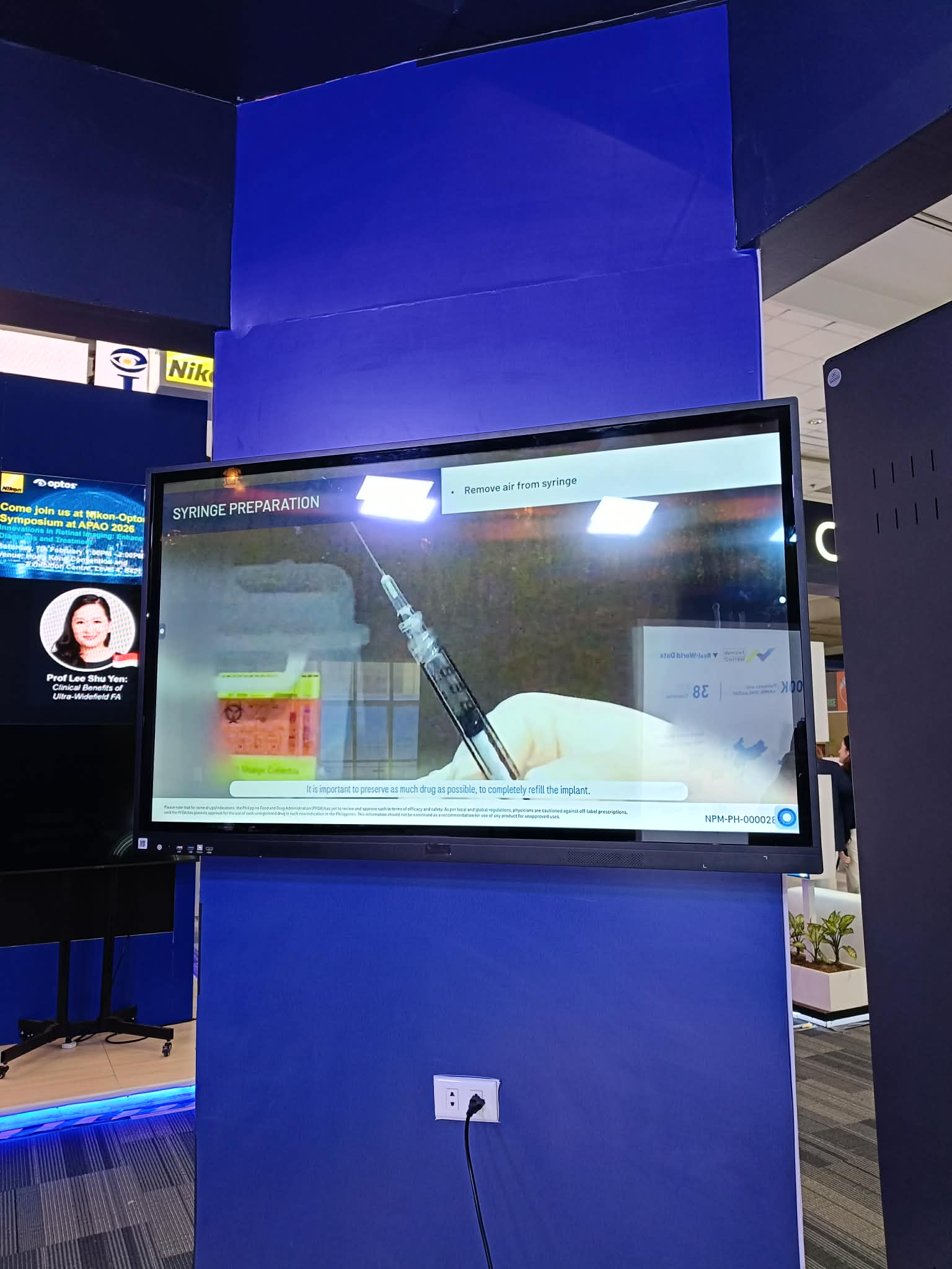 LED TV Monitor with Floor Stand and Cables