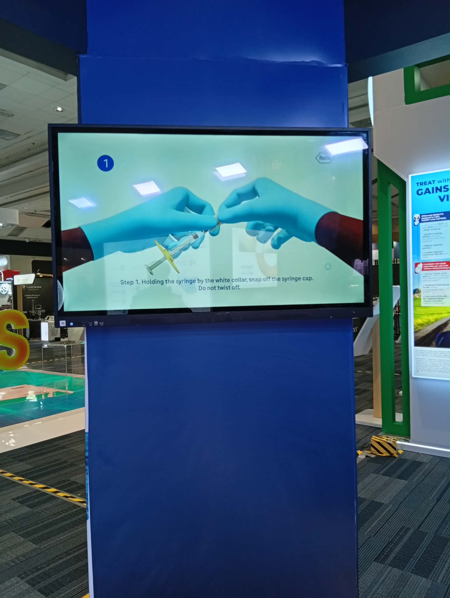 LED TV Monitor with Floor Stand and Cables