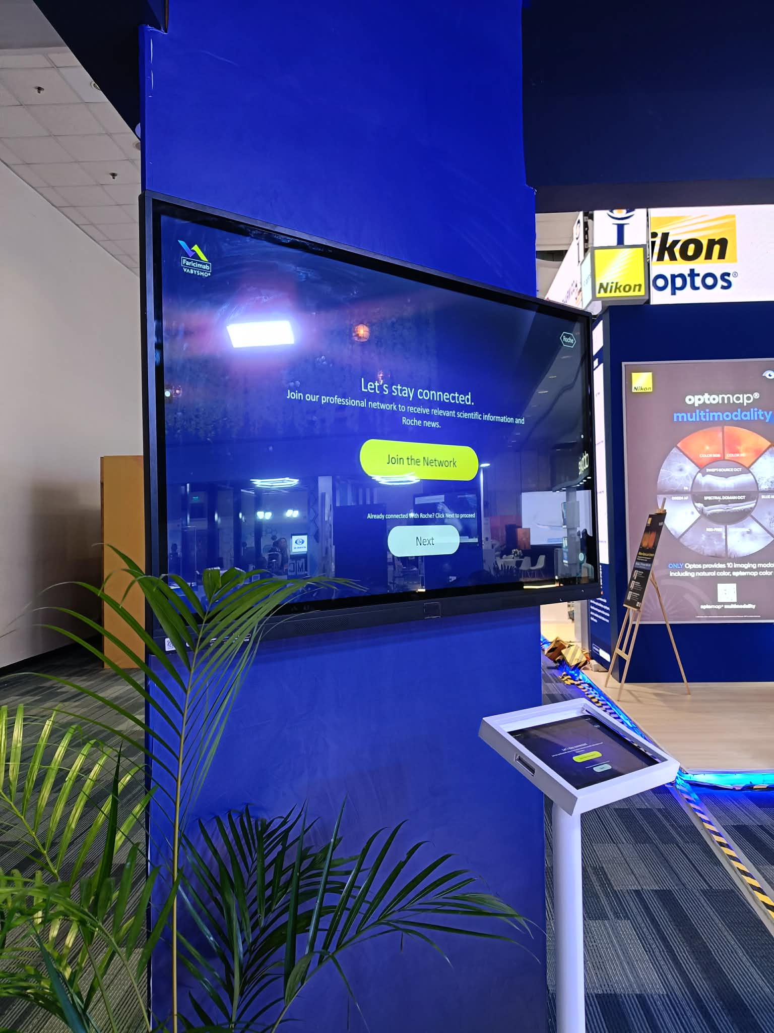 LED TV Monitor with Floor Stand and Cables